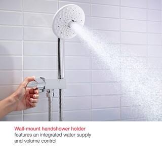 KOHLER Exhale 4-Spray Patterns 4-34 in. Wall Mount Multifunction Handheld Shower Head in Vibrant Polished Nickel K-72595-SN