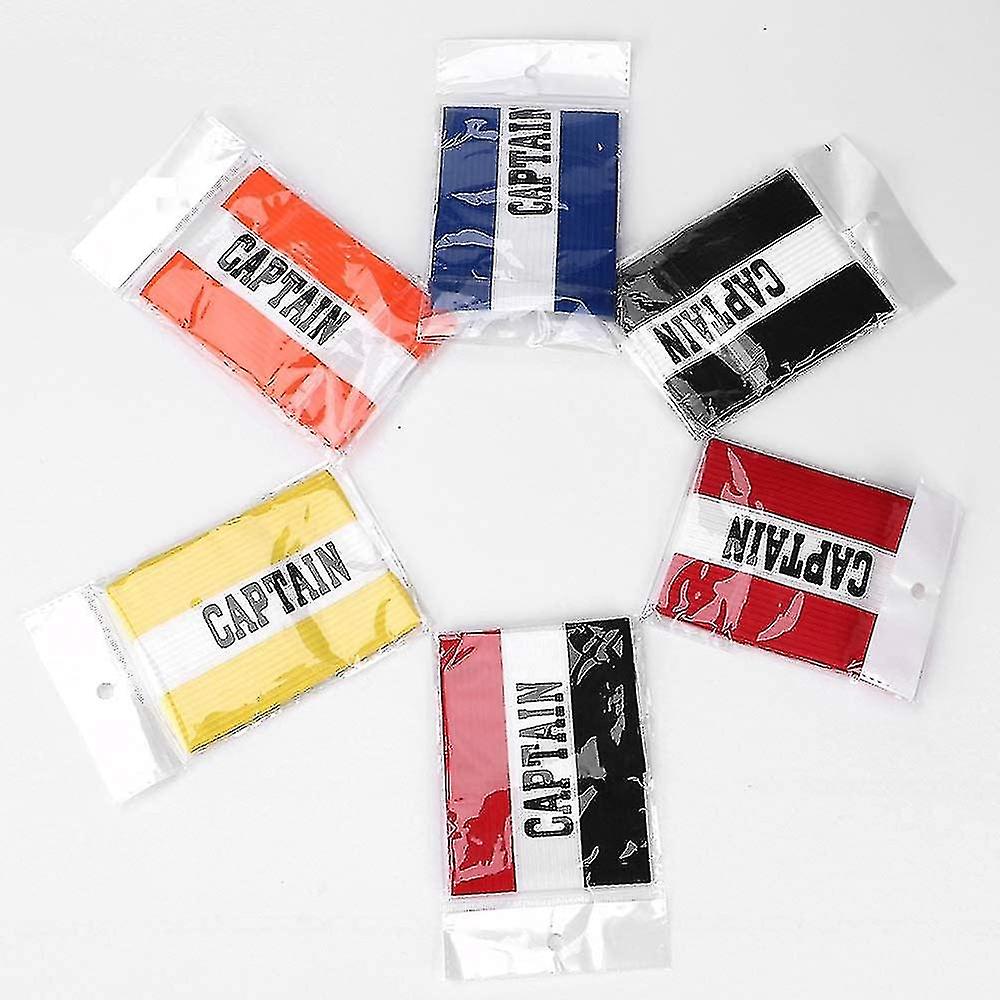 6 Pcs Football Captains Armband For Adult And Youth，six Colours Football Band Soccer Captain's Armba