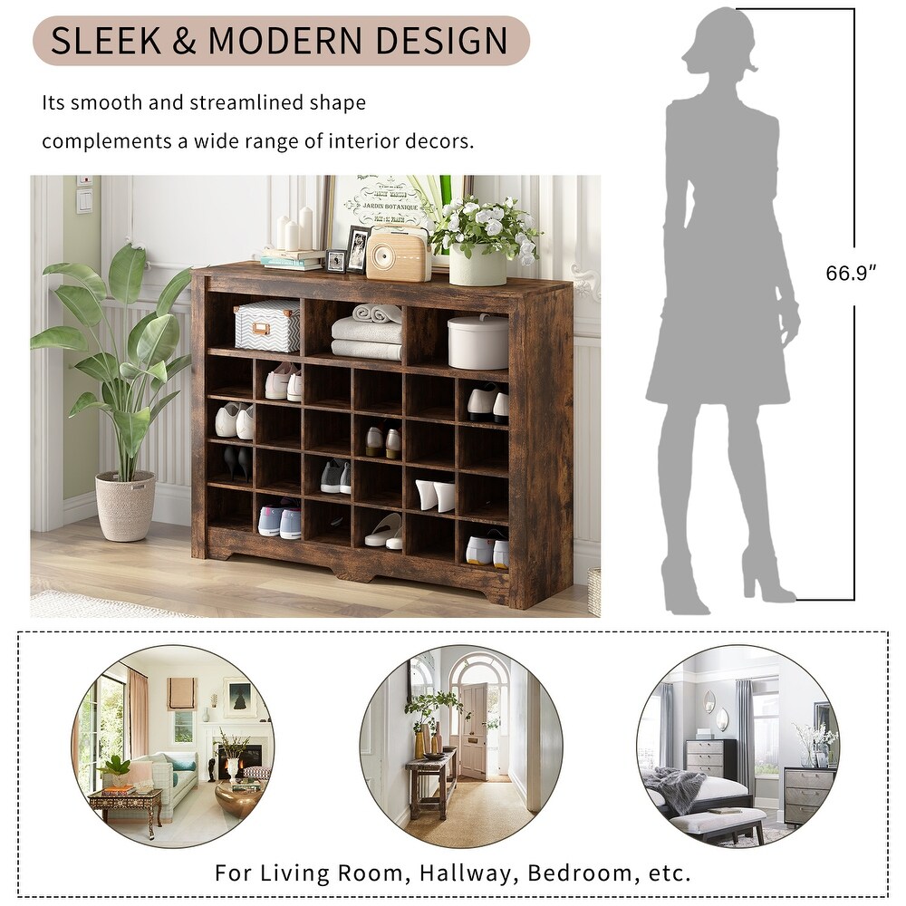 Modern Shoe Cabinet Storage Cabinet with Curved Base