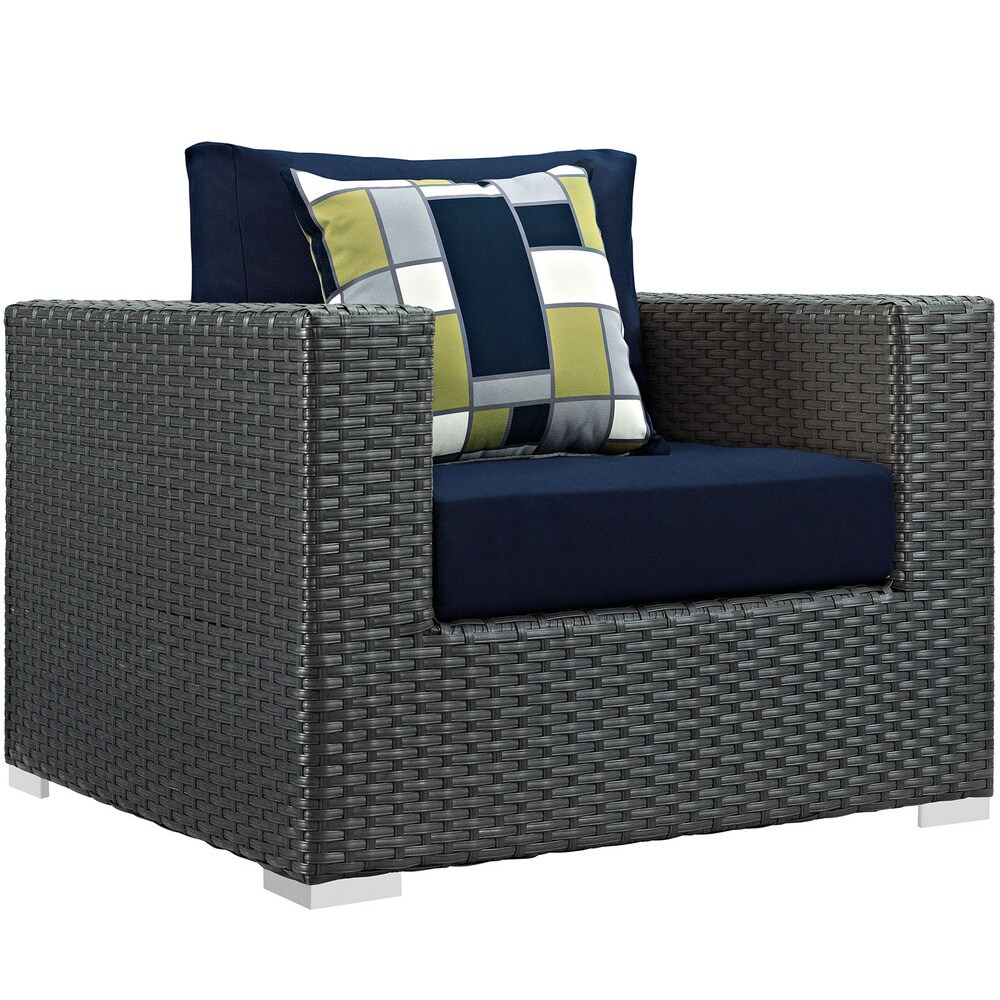 Sojourn 3 piece Outdoor Patio Sunbrella Sectional Set