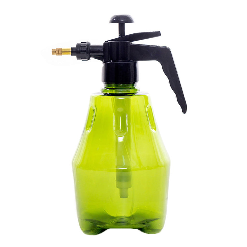 Fridja Fine Mist Spray Bottle Plastic Green 1.5L Hand Held Pressure Plant Mister with Top Pump， Empty Water Sprayer with Adjustable Nozzle for Indoor and Outdoor Gardening