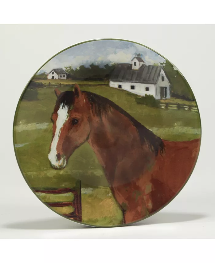 Certified International York Stables Set of 4 Salad Plate 8.5