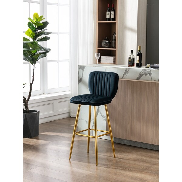 Armless Bar Stools with Back and Footrest for Home Kitchen Bar