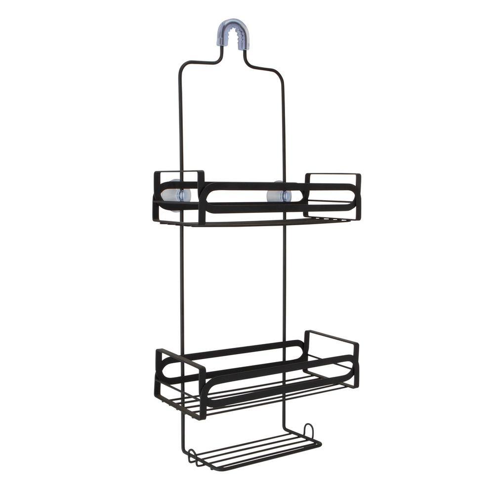 m MODA at home enterprises ltd. Granton 23.6 in. x 10.6 in. Shower Caddy in Black 305903