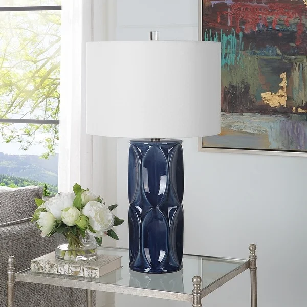 Uttermost Sinclair Blue Table Lamp - 15 W x 26.5 H x 15 D (inches)