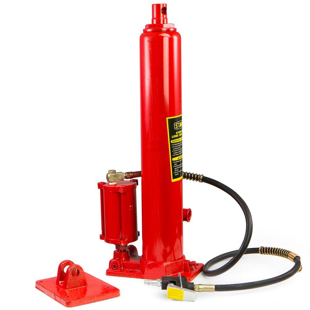 Stark 8-Ton (16000 lbs.) Long Air Hydraulic Ram Jack Double Pump Engine Hoist Lifter 56082-H