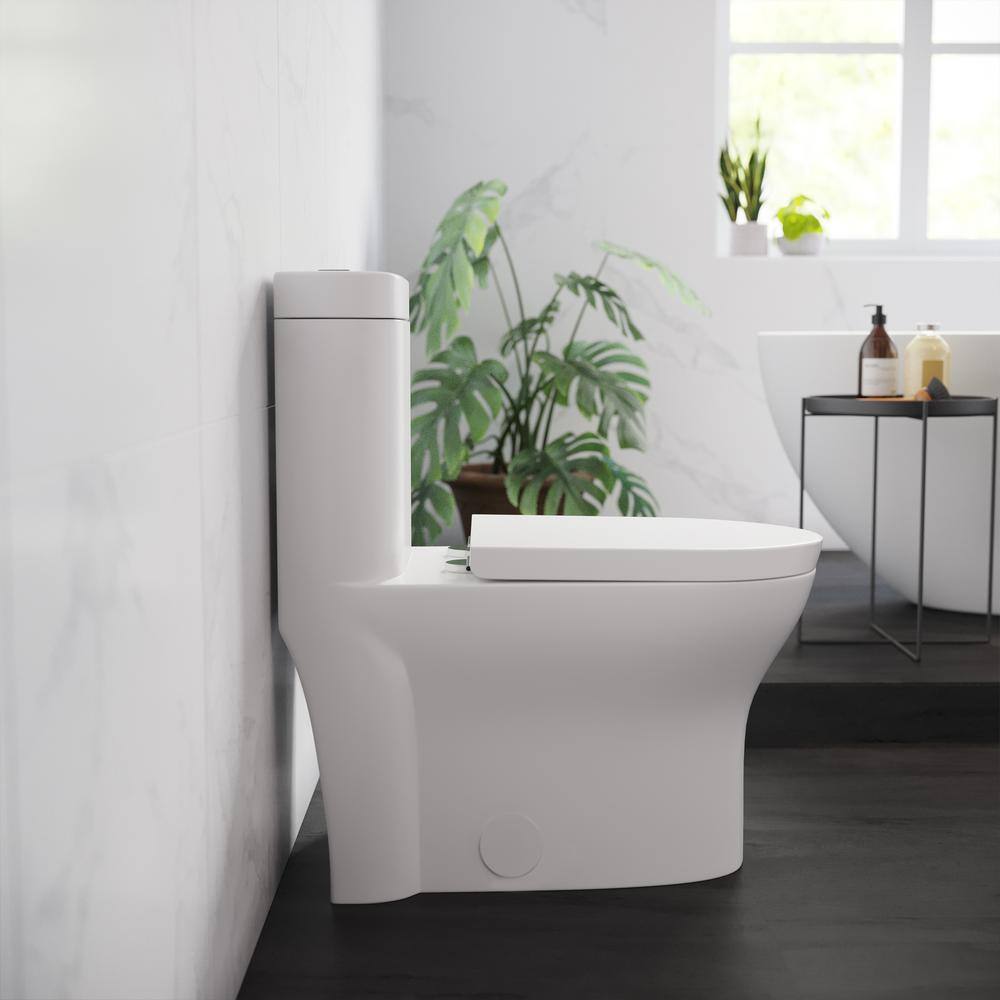 Swiss Madison Monaco 1-Piece 0.81.28 GPF Dual Flush Elongated Toilet in White SM-1T108