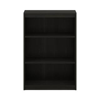 Furinno Gruen 35.9 in. Espresso 3-Shelf Standard Bookcase with Adjustable Shelves 20107CC