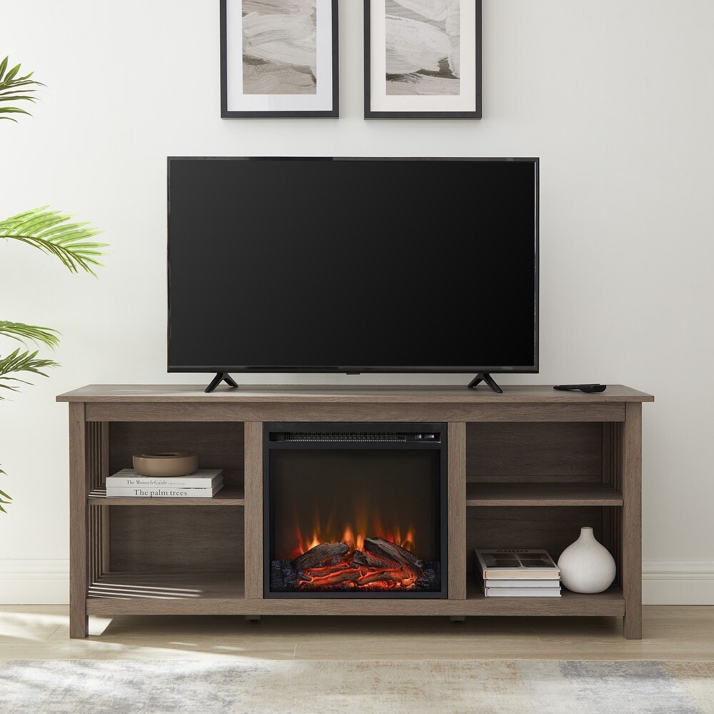 Middlebrook Mission Style Fireplace TV Stand