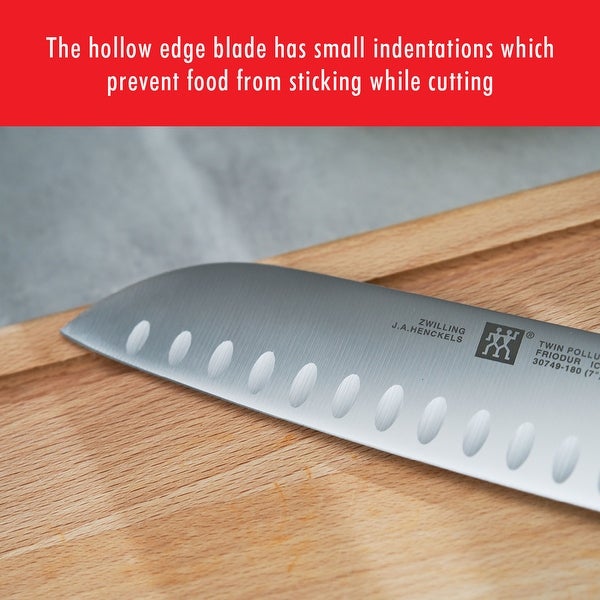 ZWILLING TWIN Signature 7-inch Hollow Edge Santoku Knife