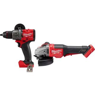 MW M18 FUEL 18-V Lithium-Ion Brushless Cordless 4-12 in.6 in. Braking Grinder with 12 in. Hammer DrillDriver 2980-20-2904-20