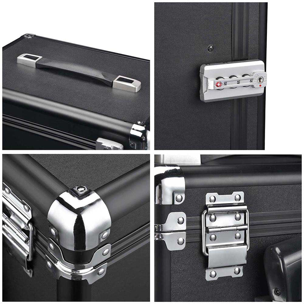 Yescom Rolling Jewelry Case with TSA Locks Vendor Travel Jewelry Case