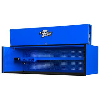 Extreme Tools RX Professional 72 in. 0-Drawer Extreme Power Workstation Hutch in Blue with Black Handle RX723001HCBLBK