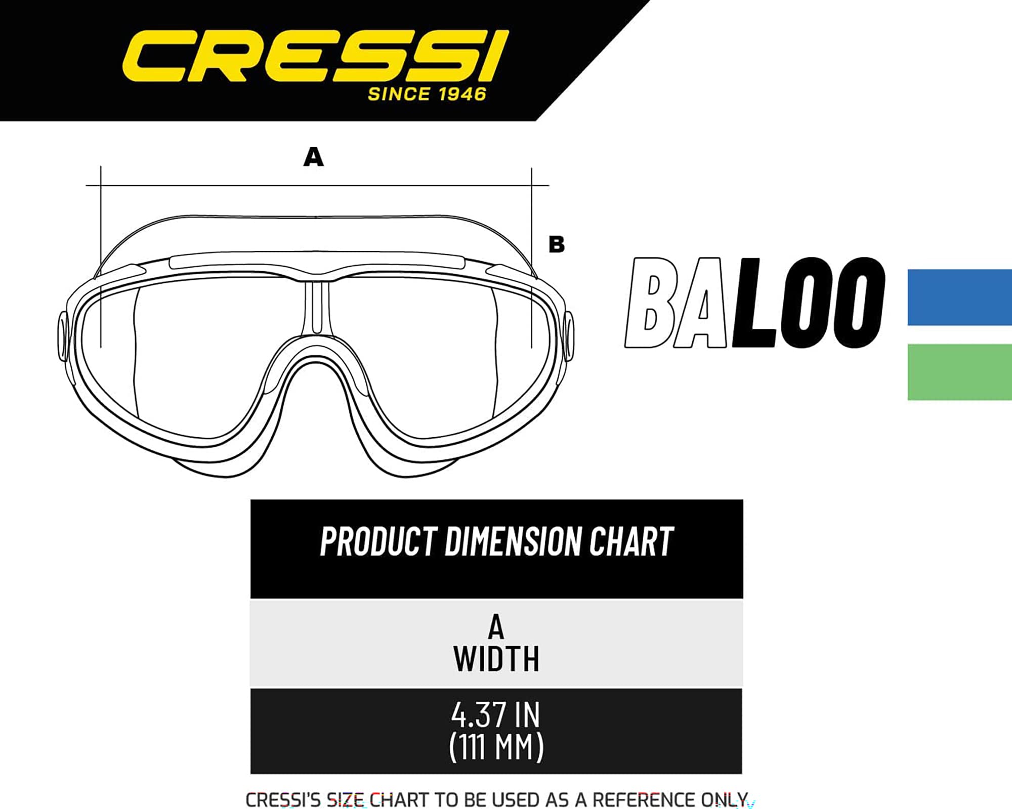 "Cressi BALOO, Junior Swim Googles for Kids"