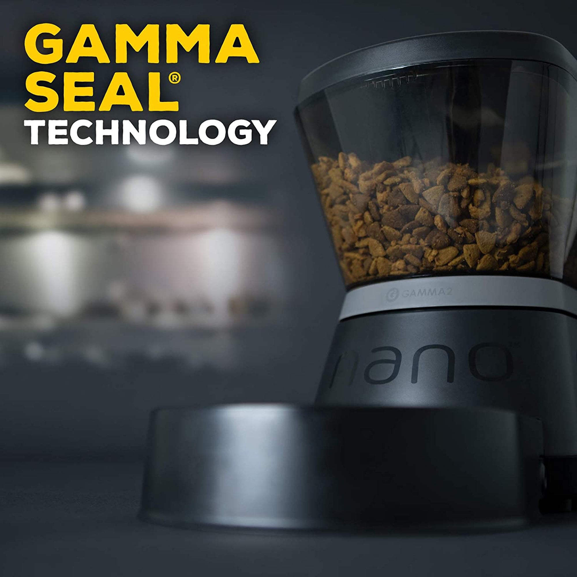 Gamma2 Nano Programmable Automatic Cat and Dog Pet Feeder， Holds 7.5 Pounds