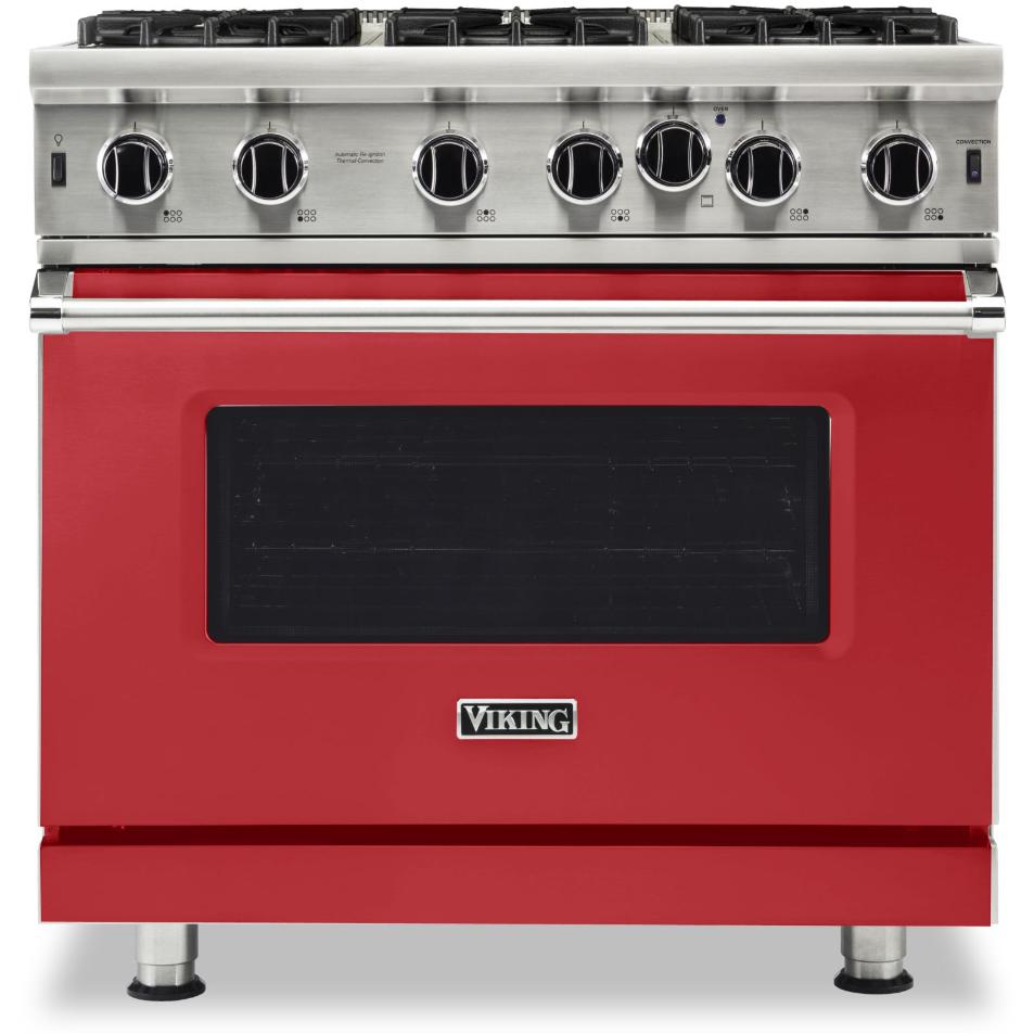 Viking 36-inch, 5.1 cu.ft. Freestanding Gas Range with Convection Technology VGIC5362-6BSM