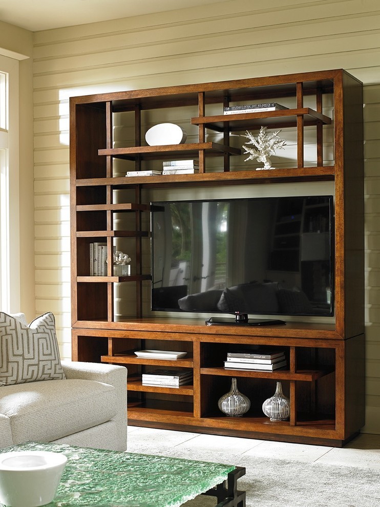 Emma Mason Signature Oak Haven Media Bookcase  Dark Walnut  TOM0135   Transitional   Bookcases   by Emma Mason  Houzz