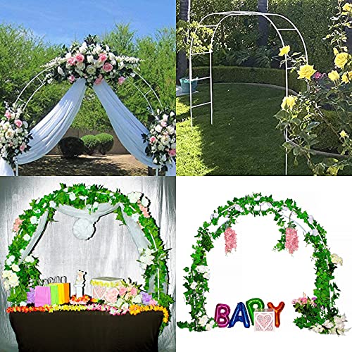 Tytroy Reconfigurable & Easy-to-Assemble Metal Outdoor & Indoor 7'6" Garden or Wedding Arch Arbor for Wedding Bridal Party Elegant Decorations & Garden Climbing Plants Vines (White 1PC)