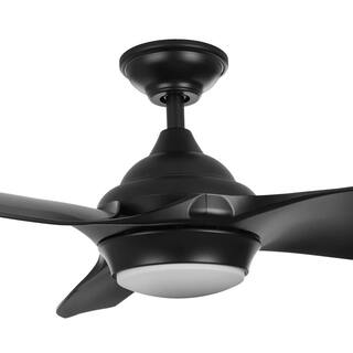 Home Decorators Collection Bachton 60 in. Integrated LED DC Motor Matte Black Ceiling Fan with Light and Remote Control YG638A-MBK