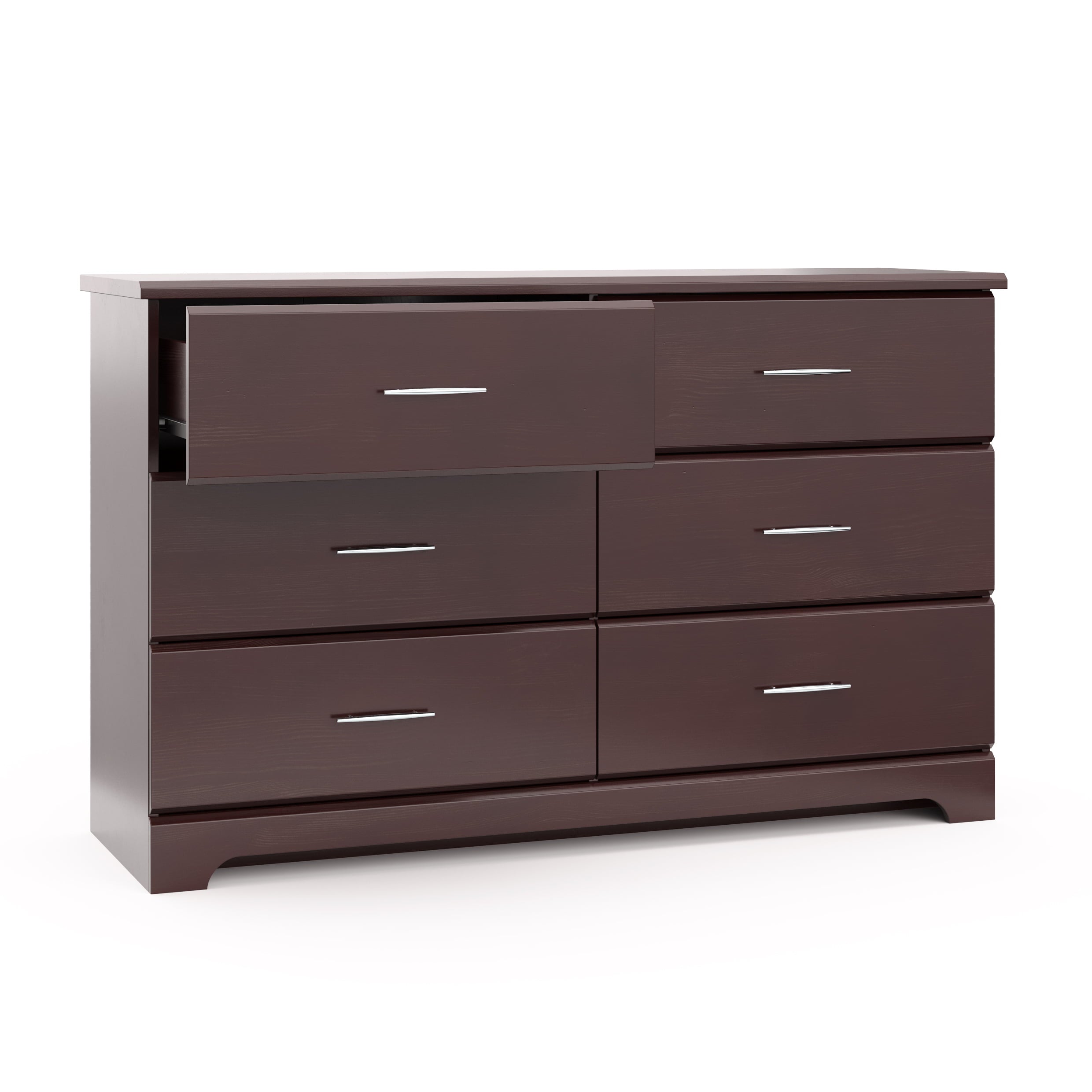 Storkcraft Brookside 6 Drawer Modern Double Dresser Espresso