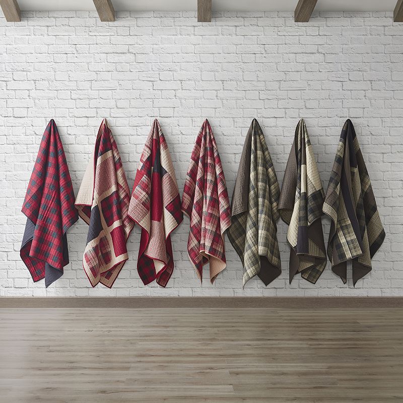 Woolrich Huntington Oversized Plaid Cotton Quilted Throw Blanket