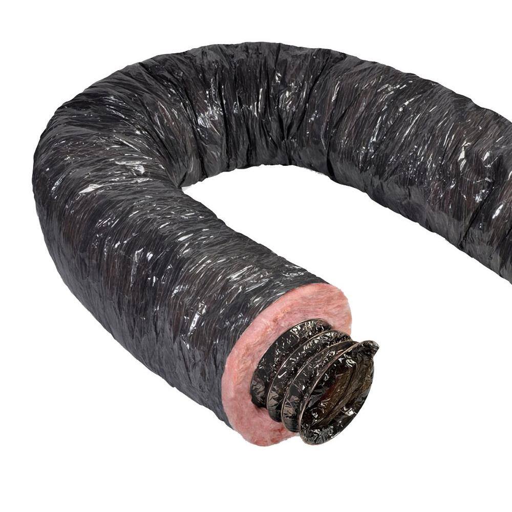 Master Flow Mobile Home 14 in. x 25 ft. Insulated Flexible Duct R4.2 in Black Jacket MIF14X300