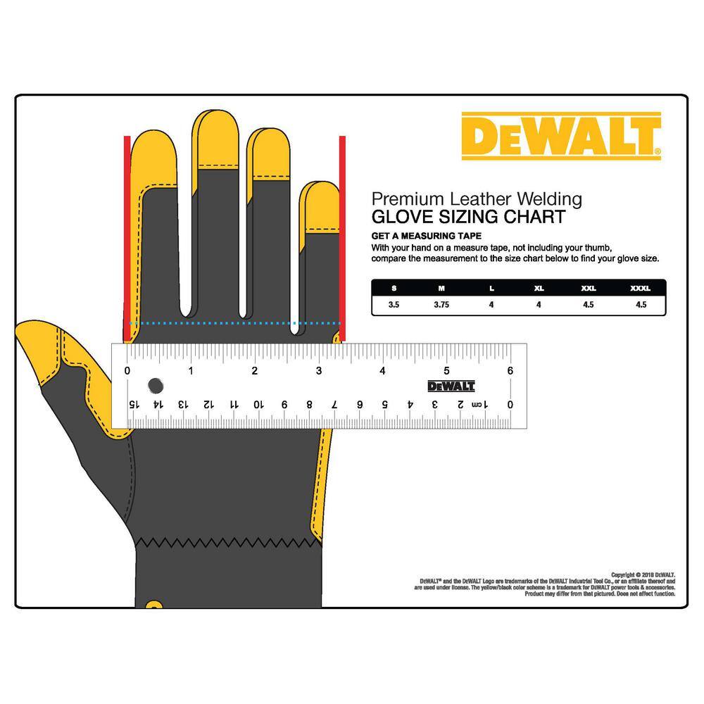 DW Large Premium Leather Welding Gloves (1-Pair) DXMF04051LG