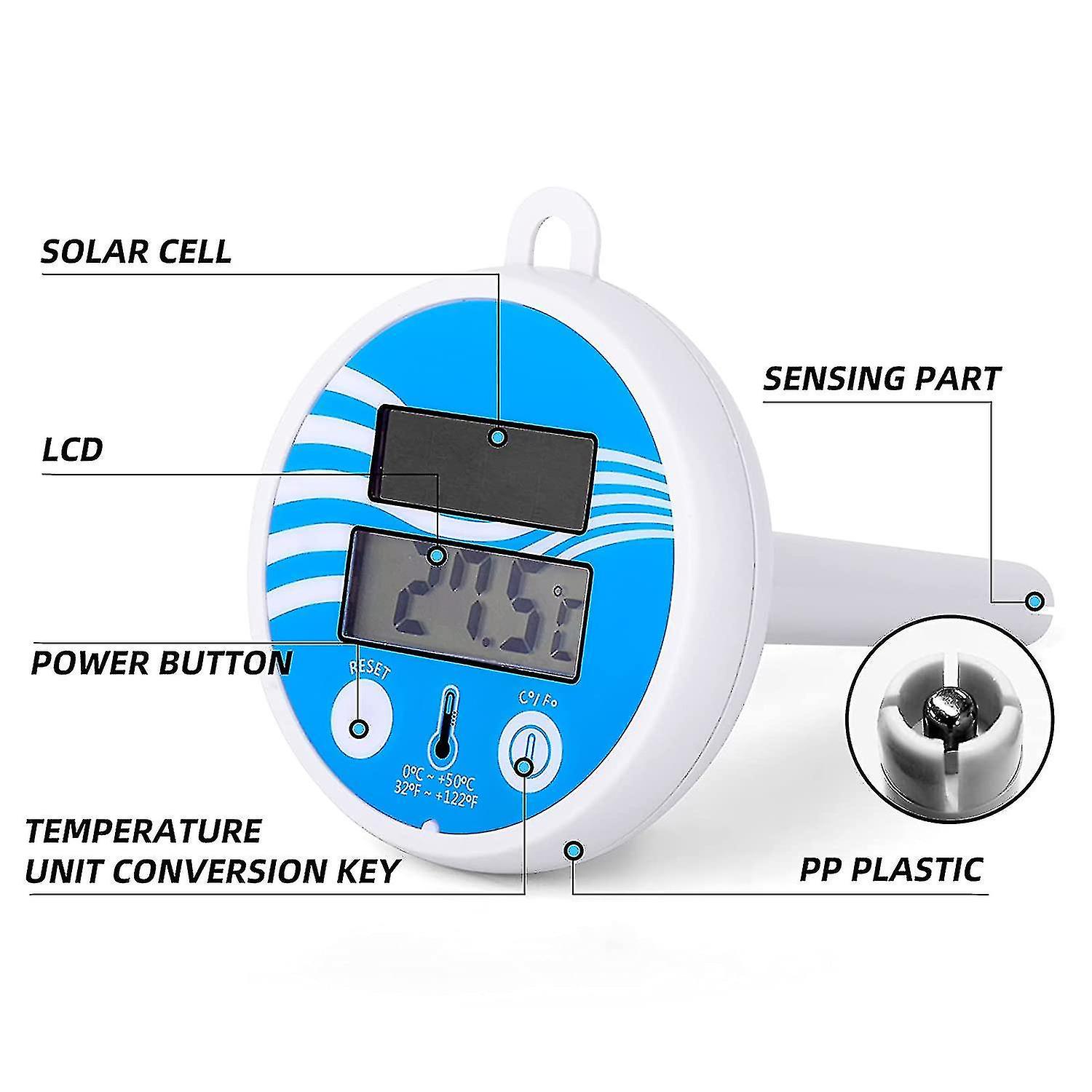 Measures Solar Swimming Pool Thermometers，suitable For Indoor And Outdoor Swimming Pools