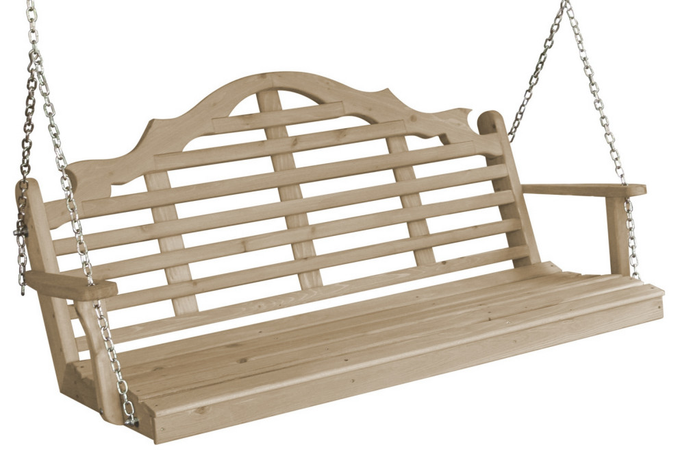 Cedar Marlboro Swing   Traditional   Porch Swings   by Furniture Barn USA  Houzz