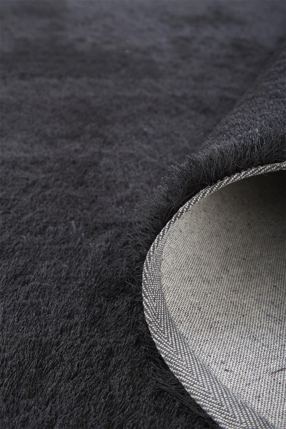 Freya Hand Tufted Noir Black Rug by BD Fine