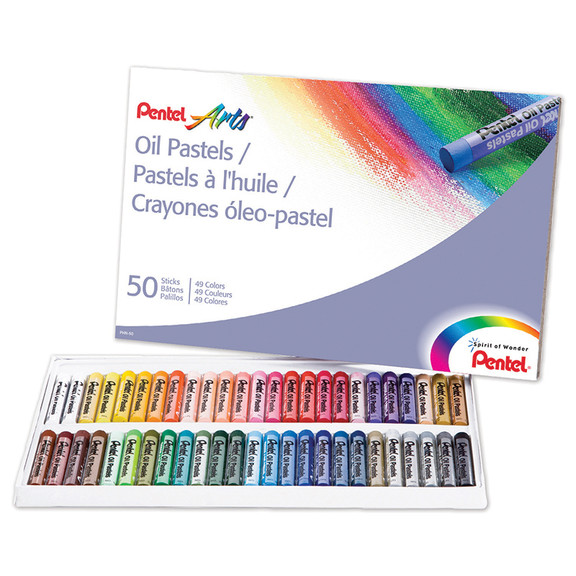 Pentel Of America PENPHN50 Pentel Oil Pastels 50 C...