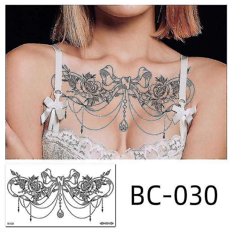 6pcs Sternum Cover Beauty Waterproof Tattoo Stickers