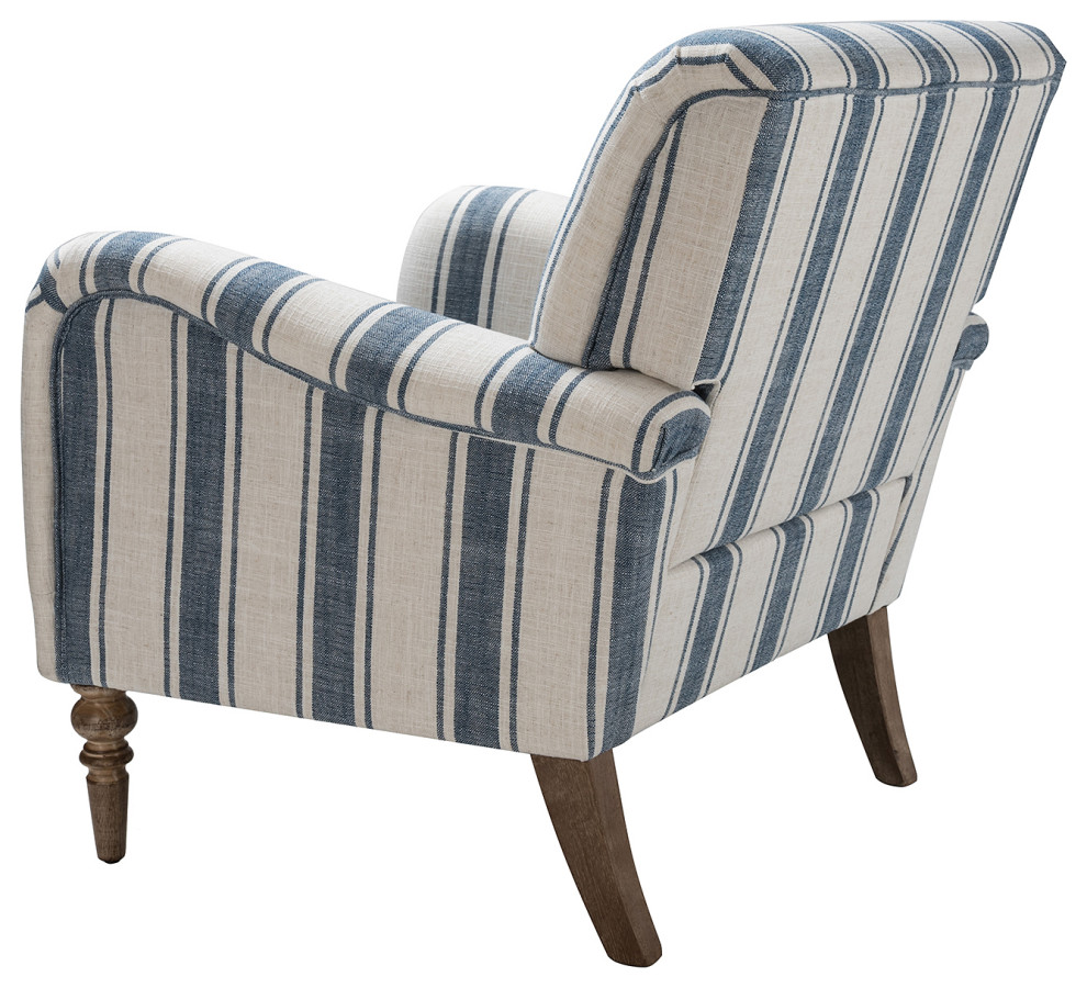 Stripe Armchair Set of 2   French Country   Armchairs And Accent Chairs   by Karat Home  Houzz