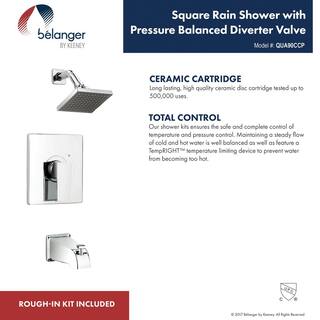 KEENEY Belanger Single-Handle 1-Spray Tub and Shower Faucet in Polished Chrome (Valve Included) QUA90CCP