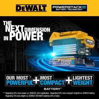 DW 20V MAX POWERSTACK Compact Battery Starter Kit DCBP034C