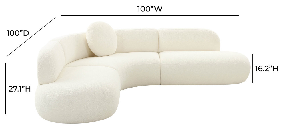 Broohah Upholstered Sectional   Transitional   Sectional Sofas   by TOV Furniture  Houzz