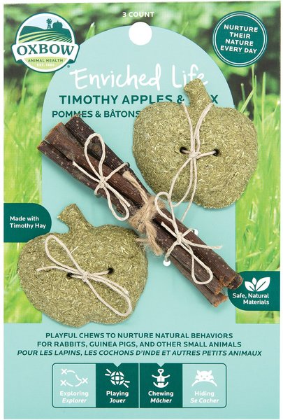 Oxbow Enriched Life Timothy Apples and Stix Small Animal Chew Toy