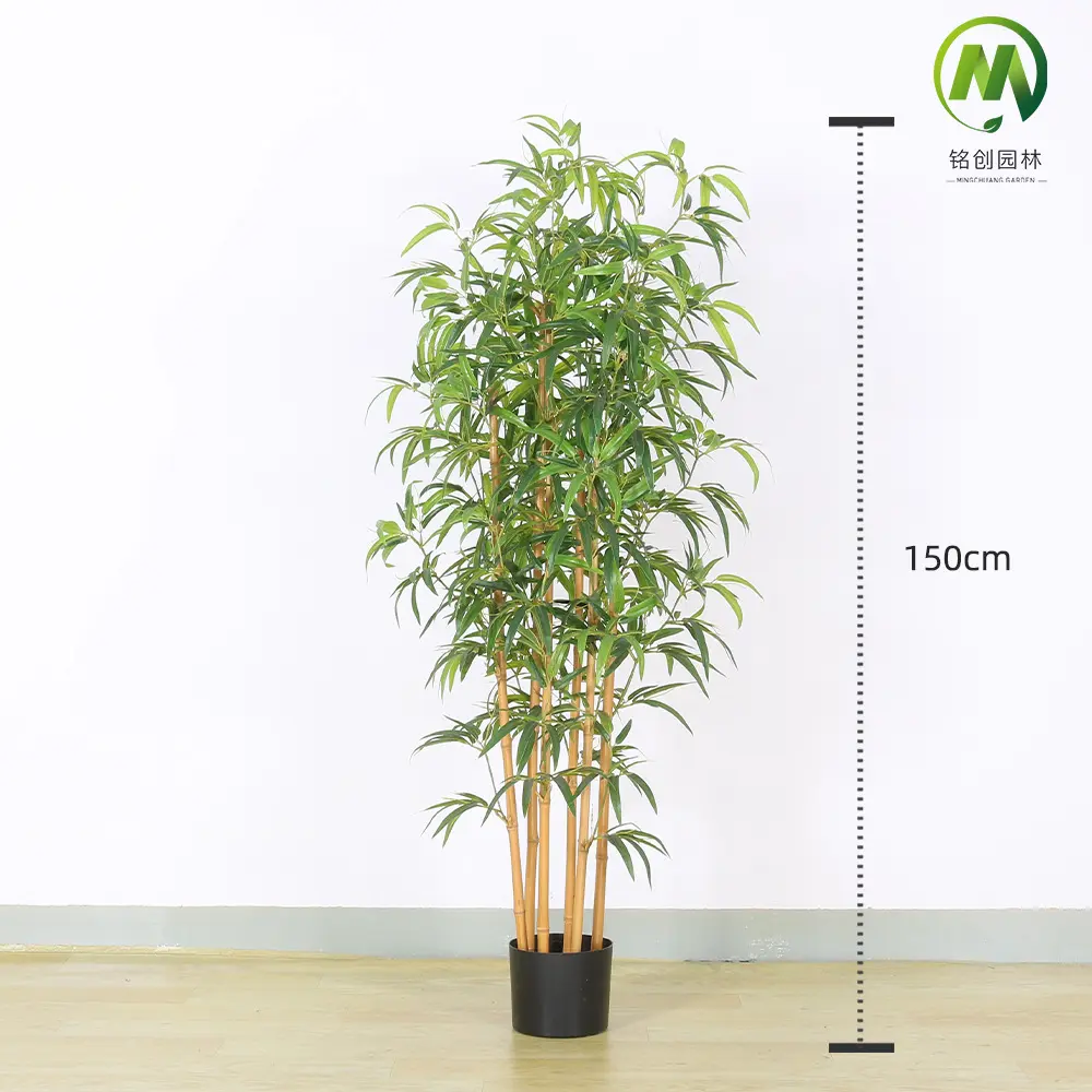 artificial plants for indoor home decoration garden supplies plastic green faux plant in pot artificial bamboo plants