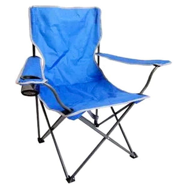 Four Seasons Courtyard Oc500s v Self Enclosing Lightweight Quad Chair With Cupholder For Camping Sporting Events And Tailgating Blue 6 Pack