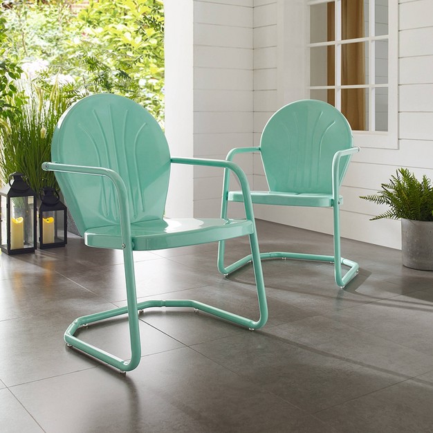 Griffith Metal Chair Aqua Crosley