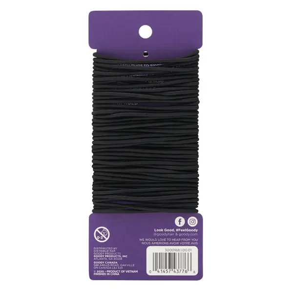 Goody 50 Count 2MM Ouchless Elastics