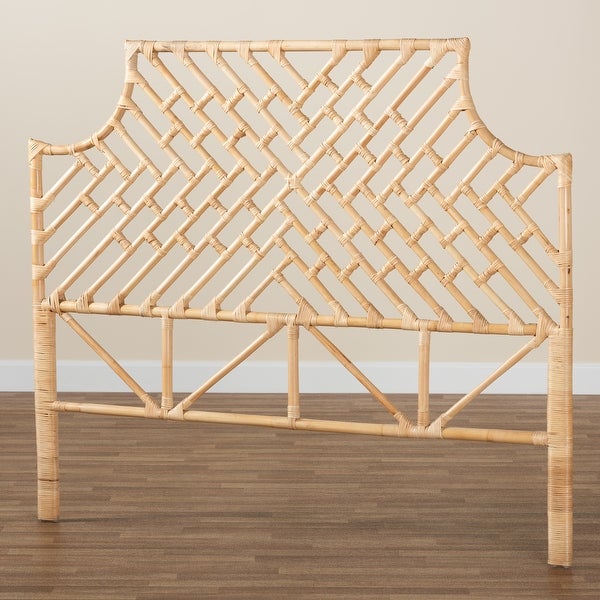 Jayliah Modern and Bohemian Standalone Rattan Headboard-Queen - - 35527686