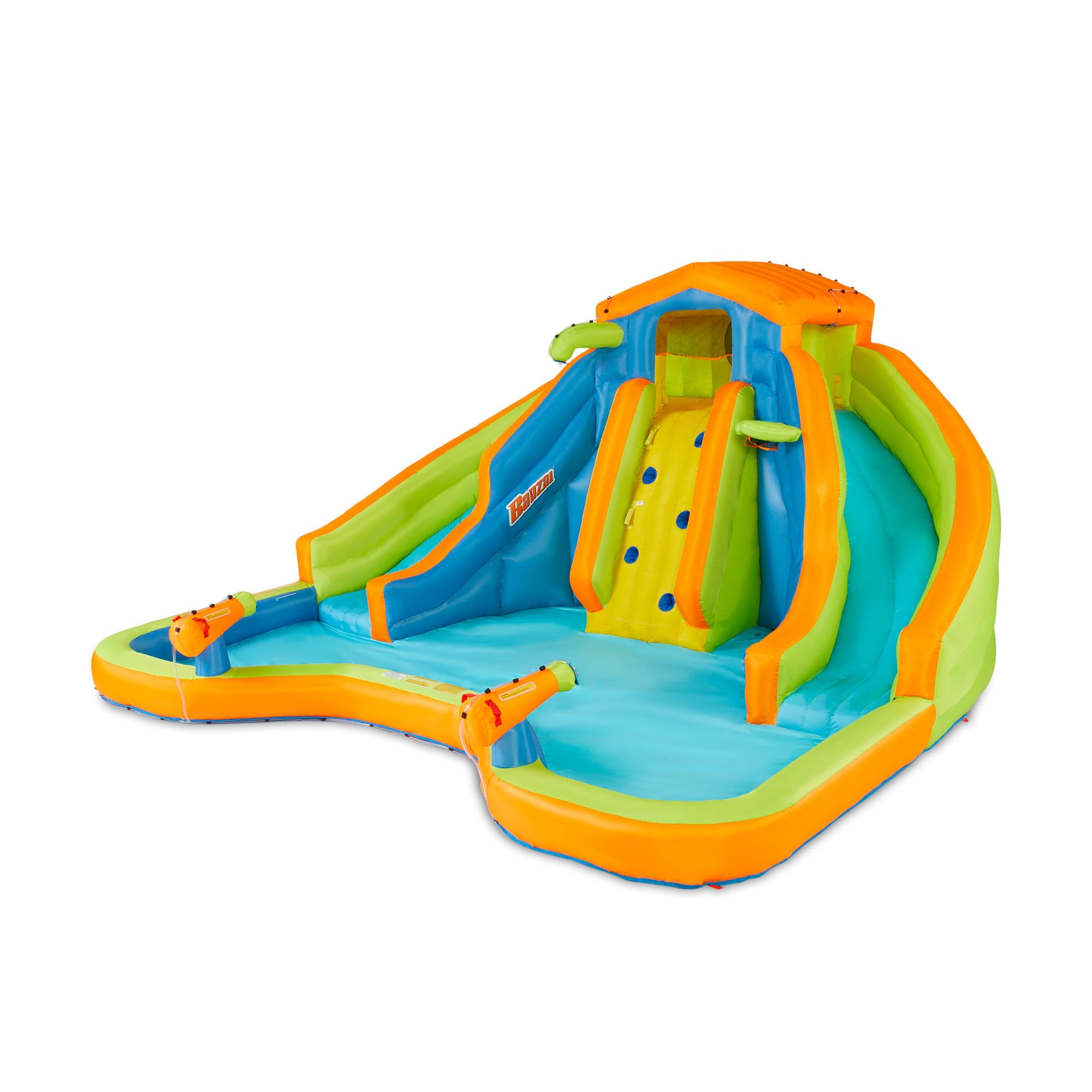 Banzai 90369 Adventure Club Water Park Inflatable 2 Lane Water Slide Splash Pool