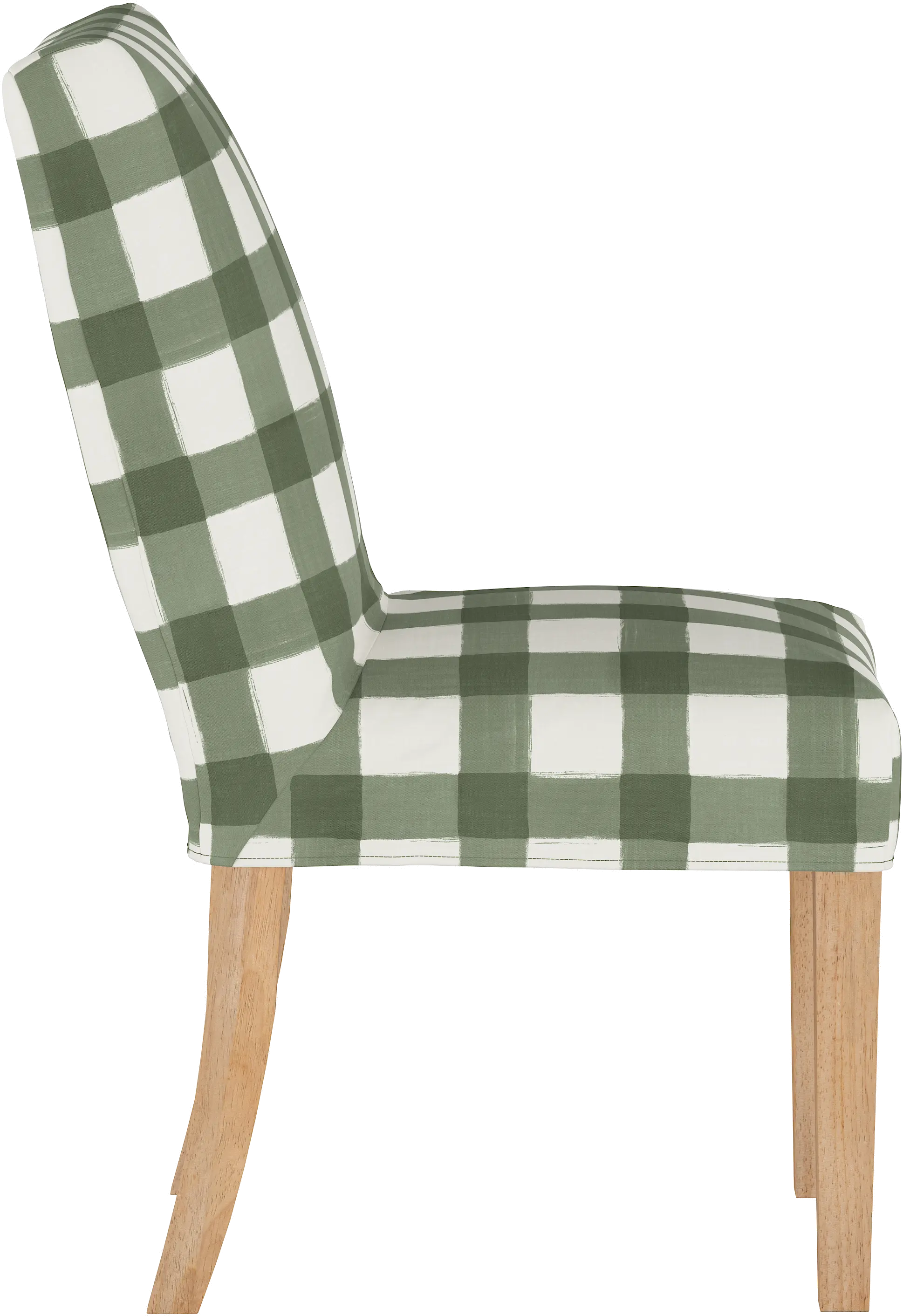 Jennifer Green Plaid Slipcover Upholstered Dining Chair - Skyline Furniture