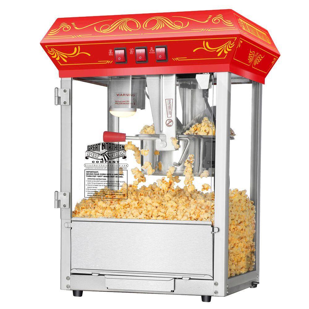 Great Northern Good Time 8 oz. Red Countertop Popcorn Machine HWD630209