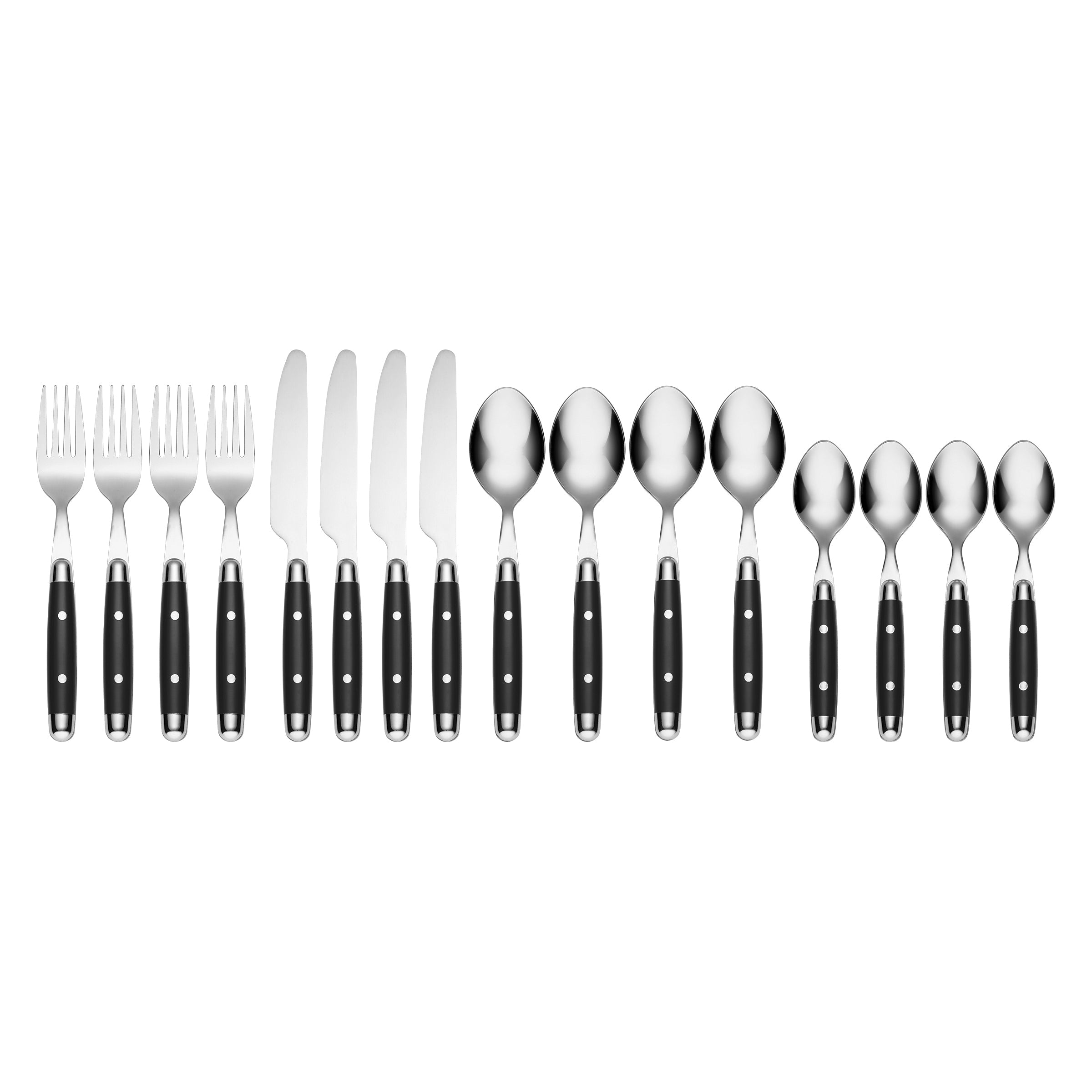 Jubilee Black 16-Piece Flatware Set