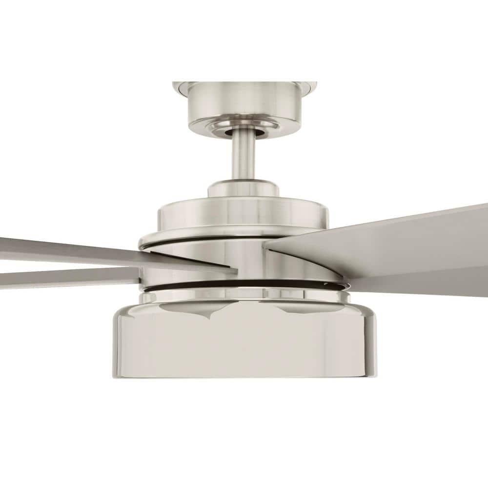 Home Decorators Collection Cherwell 52 in LED Brushed Nickel Ceiling Fan with Light