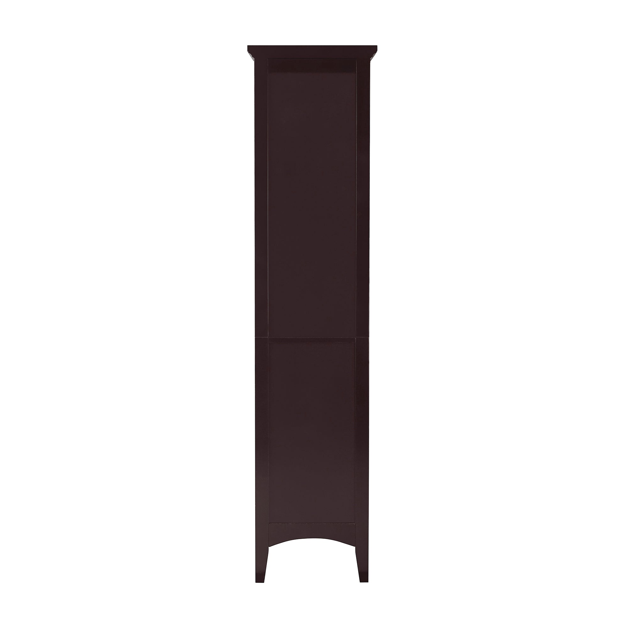 Teamson Home Glancy Wooden Tall Tower Cabinet with Storage with 5 Tier Shelves, Dark Brown