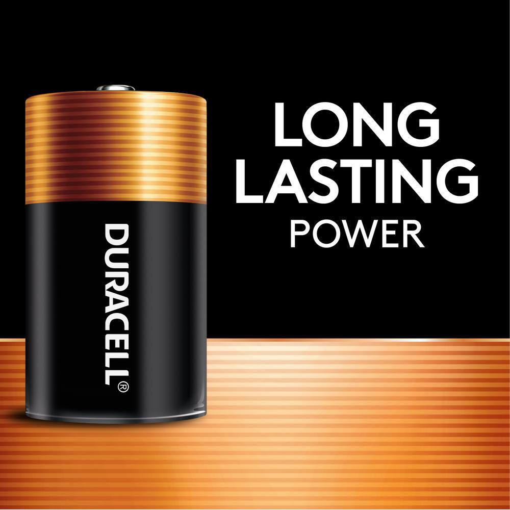 Duracell Coppertop D Cell Batteries Long-Lasting Power All-Purpose Alkaline Battery (Multi-Pack 2) (4-Count Pack) 004133305125