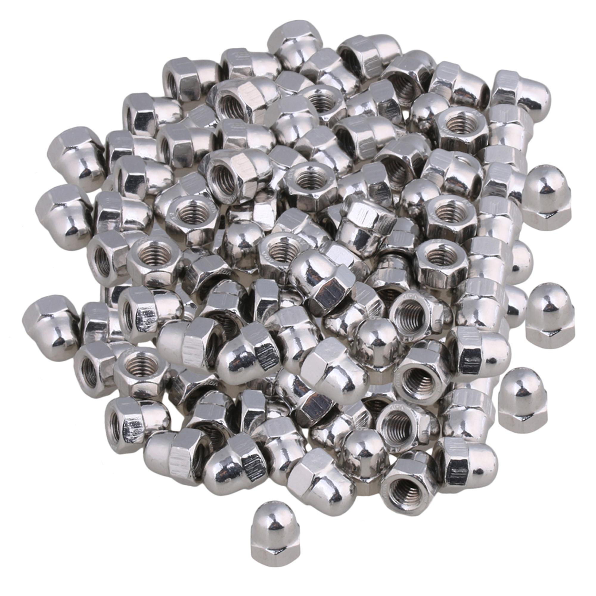 M6 Thread Dia Dome Head 304 Stainless Steel Cap Acorn Hex Nuts